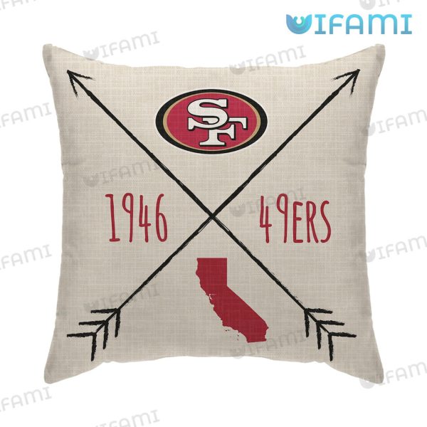 49ers Pillow Arrow 1946 San Francisco 49ers Gift