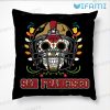 49ers Pillow Floral Skull San Francisco 49ers Gift