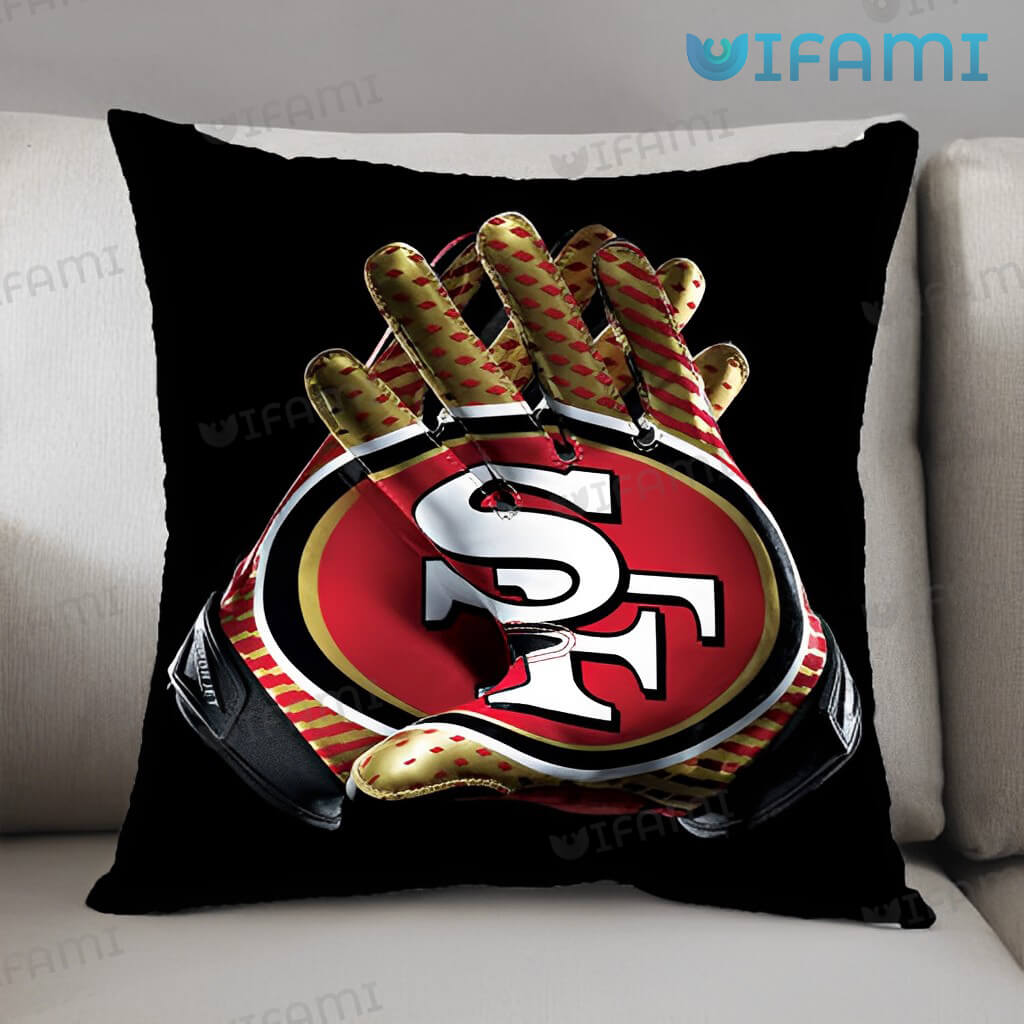Black 49ers Glove Logo Pillow San Francisco 49ers Gift