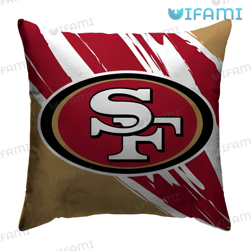 Unique 49ers White Red And Brown Pillow San Francisco 49ers Gift