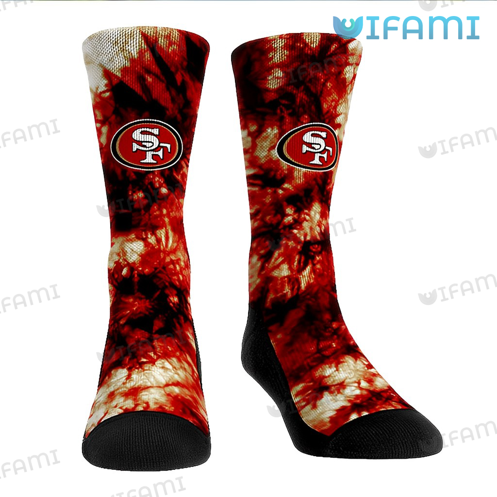 Unique 49ers Colorway Tie-Dye Socks San Francisco 49ers Gift