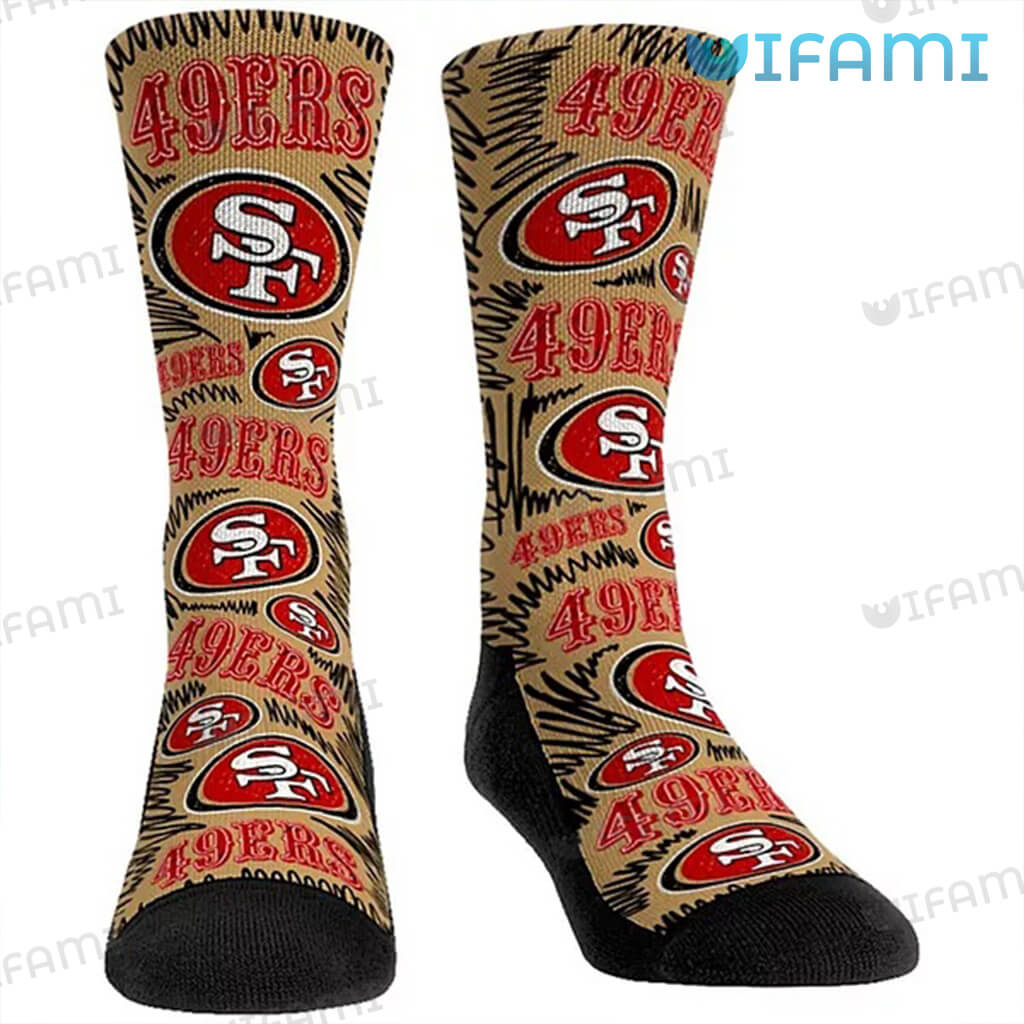 49ers Socks Multi Logo San Francisco 49ers Gift