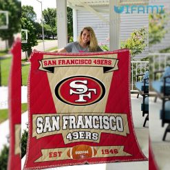 49ers Throw Blanket Logo Est 1946 San Francisco 49ers Gift