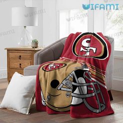 49ers Throw Blanket Logo Football Helmet San Francisco 49ers Present