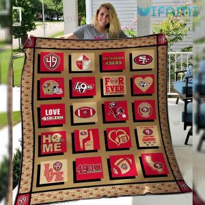 49ers Throw Blanket Love Forever Home San Francisco 49ers Gift