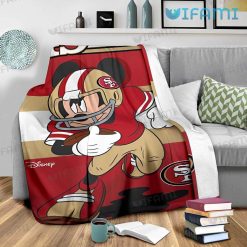 49ers Throw Blanket Mickey Mouse San Francisco 49ers Present