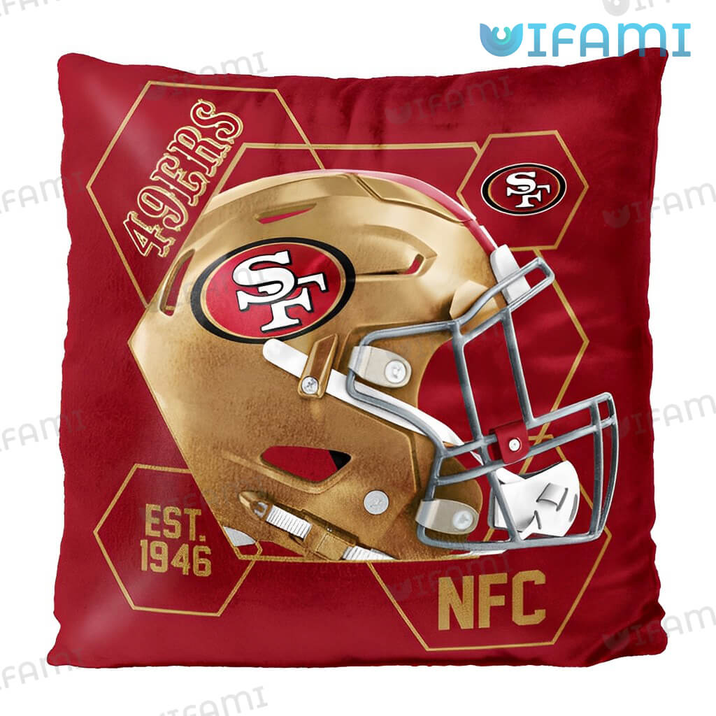 Red 49ers Throw Football Helmet Pillow San Francisco 49ers Gift