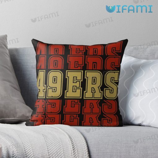 49ers Throw Pillow Red And Brown San Francisco 49ers Gift