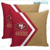 49ers Throw Pillow White Red And Brown San Francisco 49ers Gift