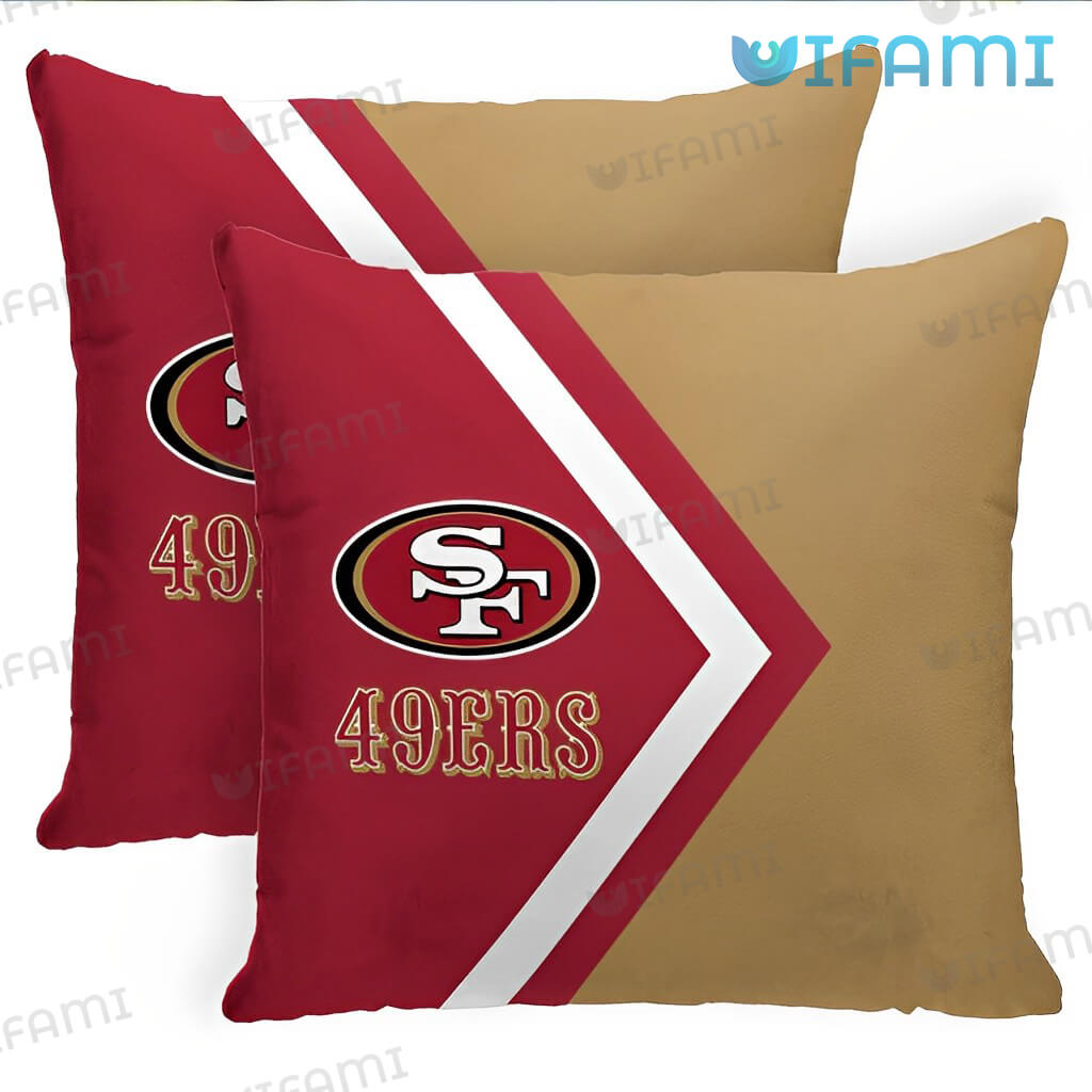Vintage 49ers Throw White Red And Brown Pillow San Francisco 49ers Gift
