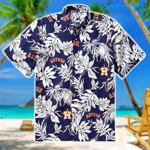 Astros Aloha Shirt White Tropical Leaf Houston Astros Gift