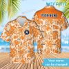 Astros Hawaiian Shirt Custom Name Orange Palm Leaf Houston Astros Gift
