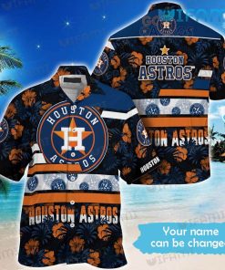 Astros Hawaiian Shirt Tropical Plants Big Logo Houston Astros Gift