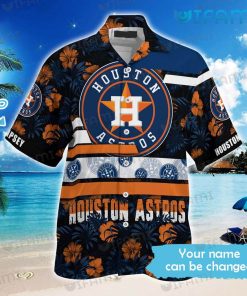 Astros Hawaiian Shirt Tropical Plants Big Logo Houston Astros Present