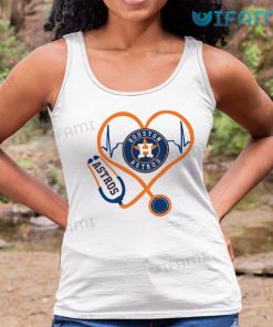 Astros Shirt Nurse Heartbeat Logo Houston Astros Tank Top Gift