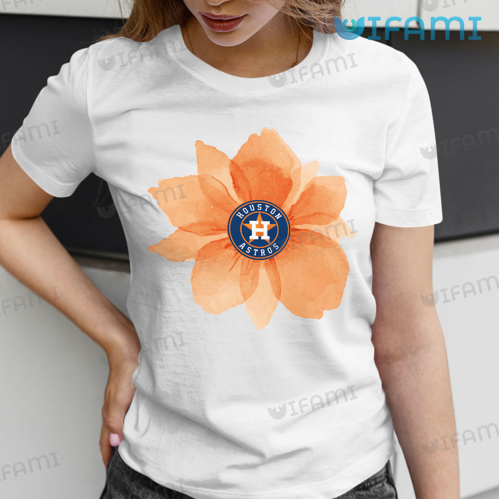 Adorable Astros Women Summer Flower Shirt Houston Astros Gift