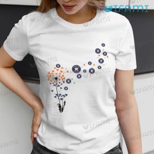 Houston Astros Butterfly Flower T-Shirt For Women - Personalized Gifts:  Family, Sports, Occasions, Trending