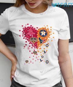 Astros Shirt Womens Heart Texans Rockets Dynamo Houston Astros Gift