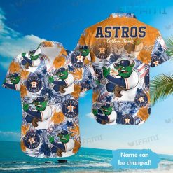 Astros Tropical Shirt Custom Name Mascot Hibiscus Palm Leaf Houston Astros Present