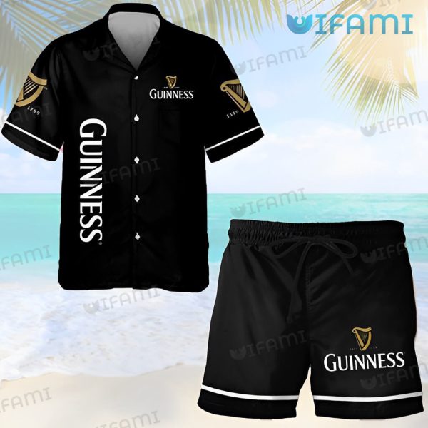 Black Guinness Hawaiian Shirt Logo Guinness Beer Gift