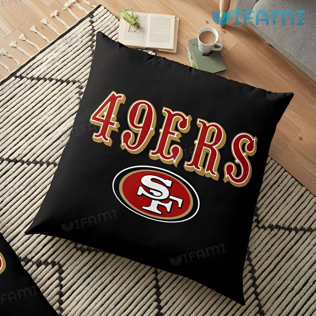 Black San Francisco 49ers Pillow Logo 49ers Gift