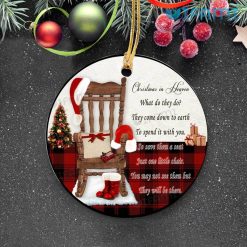 Christmas In Heaven Chair Ornament They Come Down To Earth Memorial Gift