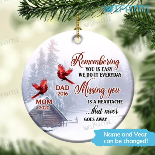 Christmas Remembrance Ornament Custom Name Year Memorial Gift For Loss