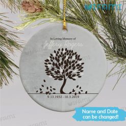 Customized In Loving Memory Ornament Deer Forest Tree Memorial Ornament Gift