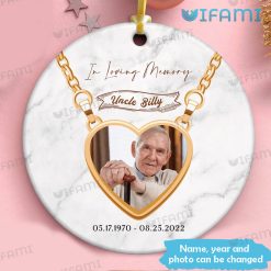 Custom In Loving Memory Ornament With Picture In Sympathy Gift