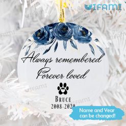 Custom Memorial Ornament Always Remembered Forever Loved Remembrance Present Xmas