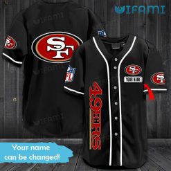Custom Name 49ers Baseball Jersey Black San Francisco 49ers Gift