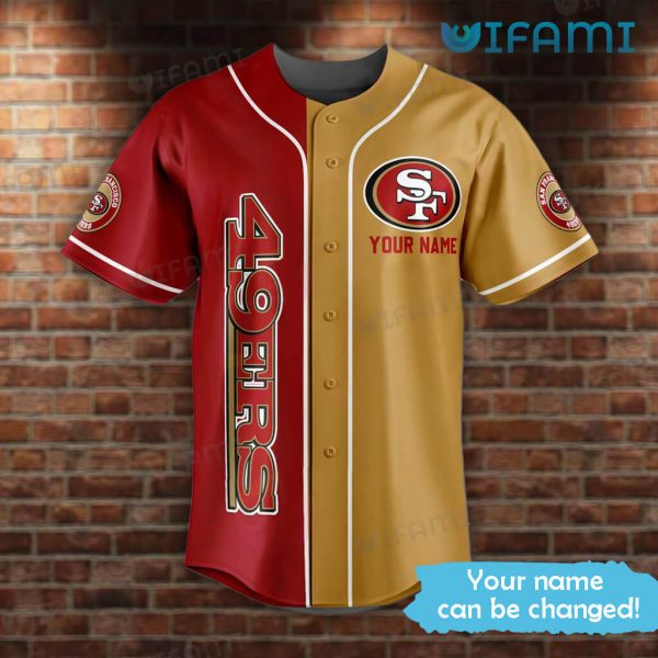 Custom Name 49ers Baseball Jersey Red And Black San Francisco 49ers Gift -  Personalized Gifts: Family, Sports, Occasions, Trending