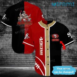 Custom Name 49ers Baseball Jersey Red And Black San Francisco 49ers Gift