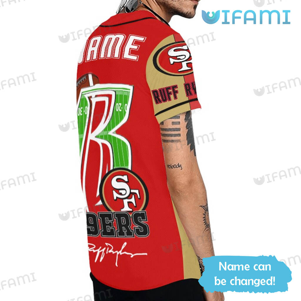 Custom Name 49ers Baseball Jersey Black San Francisco 49ers Gift -  Personalized Gifts: Family, Sports, Occasions, Trending