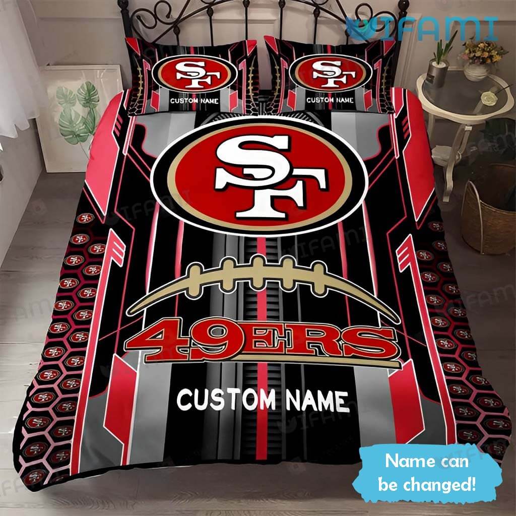 Special Custom Name 49ers  Logo Bedding Set San Francisco 49ers Gift