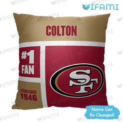 Custom Name 49ers Pillow Logo San Francisco 49ers Present