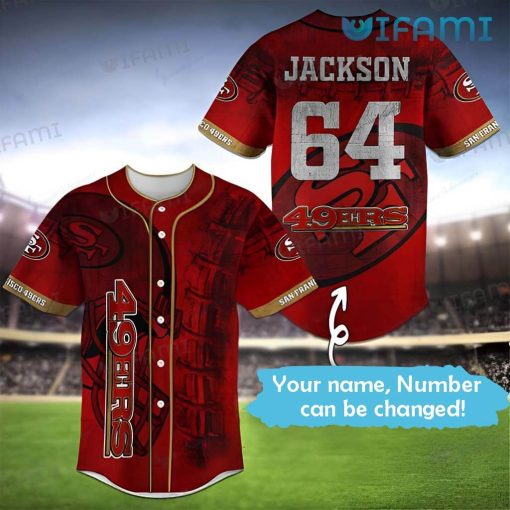 Custom Name Number 49ers Baseball Style Jersey San Francisco 49ers Gift