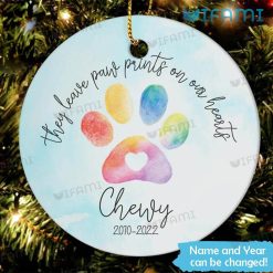 Custom Pet Loss Christmas Ornament They Have Paw Prints On Our Hearts Pet Loss Gift