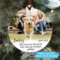 Custom Pet Loss Ornament Favourite Hello Hardest Goodbye Pet Remembrance Present