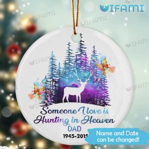 Deer Hunting In Heaven Personalized Ornament Memorial Christmas Gift