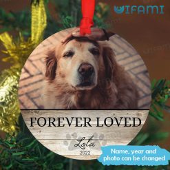 Forever Loved Pet Memorial Christmas Ornament Personalized Pet Memorial Gift