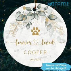 Forever Loved Pet Memorial Ornament Personalized Pet Loss Gift