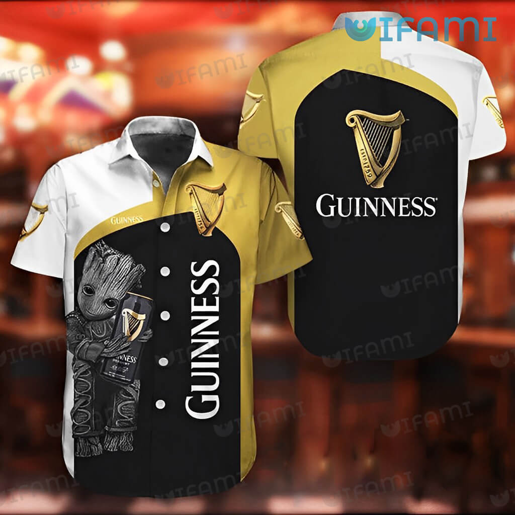 Cool Guinness Baby Groot Hawaiian Shirt Beer Guinness Gift