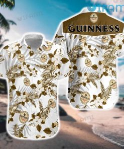 Guinness Hawaiian Shirt Beer Cap Hibiscus Flower Guinness Gift