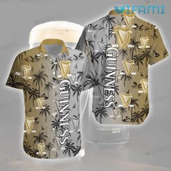 Guinness Hawaiian Shirt Logo Tropical Leaves Guinness Beer Gift