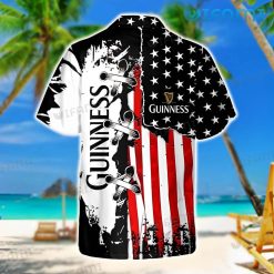 Guinness Hawaiian Shirt USA Flag Beer Guinness Present Back