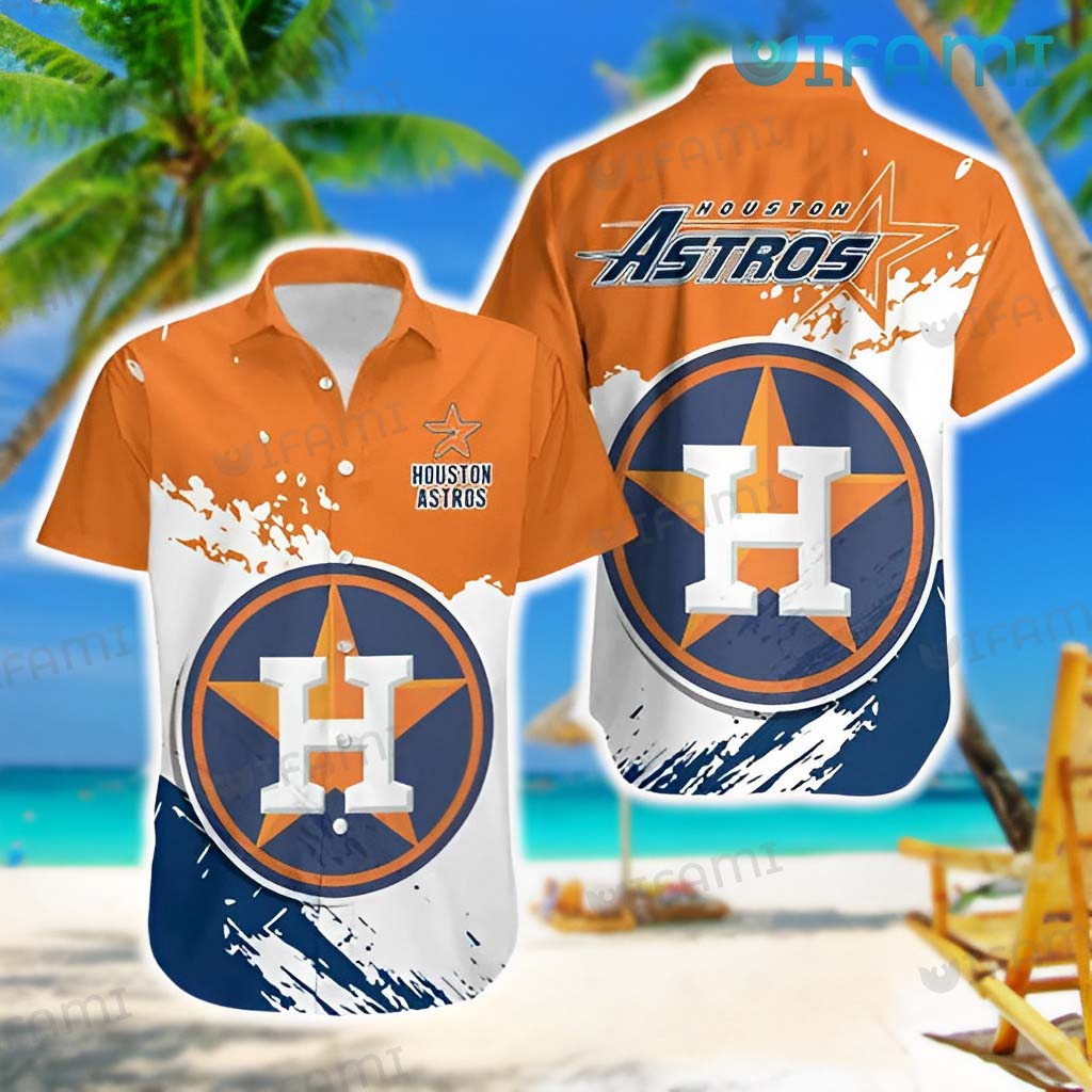 Houston Astros Hawaiian Shirt Big Logo Astros Gift