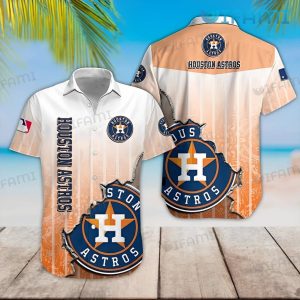 Houston Astros Hawaiian Shirt Broken Effect Logo Astros Gift