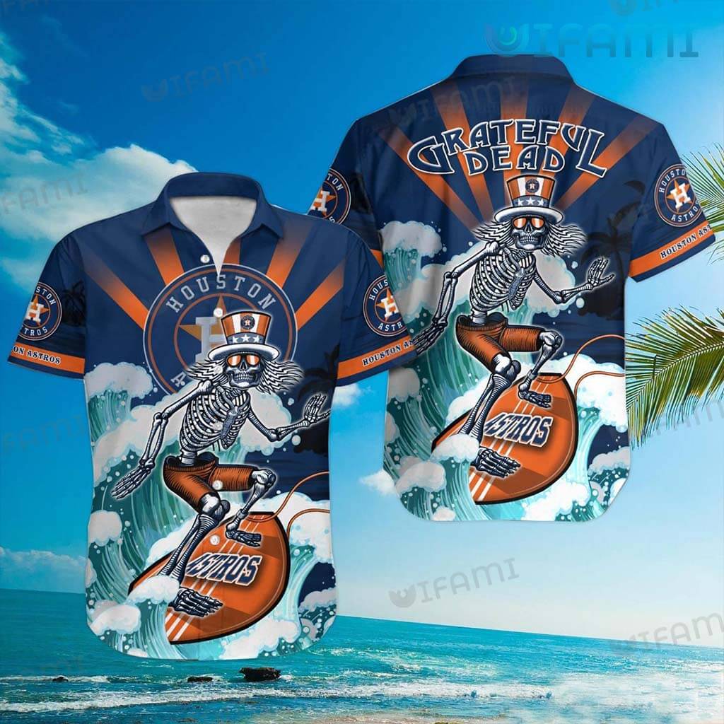 Houston Astros Hawaiian Shirt Grateful Dead Skeleton Surfing Unique Astros  Gift - Personalized Gifts: Family, Sports, Occasions, Trending