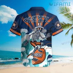 Houston Astros Hawaiian Shirt Grateful Dead Skeleton Surfing Unique Astros Gift